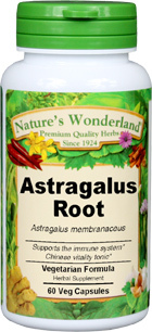 Astragalus Root Capsules - 575 mg, 60 Veg Capsules (Astragalus membranaceus)