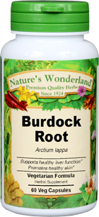 Burdock Root Capsules, Organic - 625 mg, 60 Veg Capsules (Arctium lappa)