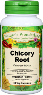 Chicory Root Capsules, Organic - 450 mg, 60 Veg Caps (Cichorium intybus)