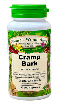 Cramp Bark Capsules - 375 mg, 60 Veg Caps (Viburnum opulus)