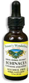 Echinacea angustifolia Liquid Extract - Alcohol Free, 1 fl oz  / 30ml (Nature's Wonderland)