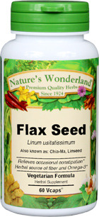 Flax Seed Capsules, Organic, 600 mg, 60 Veg Capsules (Linum usitatissimum)