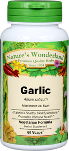 Garlic Capsules - 650 mg, 60 Veg Capsules (Allium sativum)