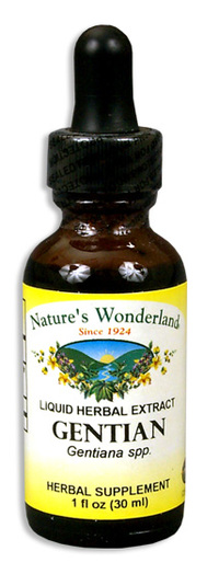 Gentian Liquid Extract, 1 fl oz  / 30ml (Nature's Wonderland)