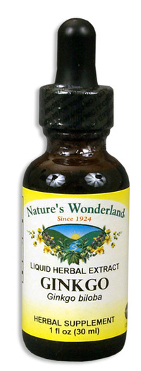 Ginkgo Liquid Extract, 1 fl oz  / 30ml (Nature's Wonderland)