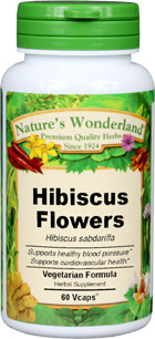 Hibiscus Flowers Capsules - 725 mg, 60 Veg Capsules  (Hibiscus sabdariffa)