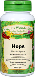 Hops Capsules - 425 mg, 60 Veg Capsules (Humulus lupulus)