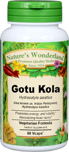 Gotu Kola Capsules - 475 mg, 60 Veg Capsules (Centella asiatica)