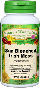 Irish Moss Capsules, Organic - 825 mg, 60 Veg Capsules (Chrondus crispus)