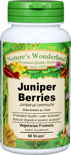 Juniper Berries Capsules - 475 mg, 60 Veg Capsules (Juniperus communis)