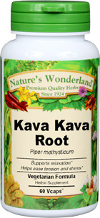Kava Kava Capsules - 525 mg, 60 Veg Capsules (Piper methysticum)
