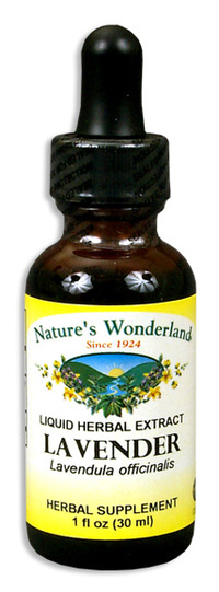 Lavender Flowers Liquid Extract, 1 fl oz / 30 ml (Nature's Wonderland)