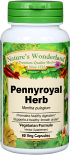 Pennyroyal Capsules, Organic,  425 mg,  60 Veg Capsules (Mentha pulegium)