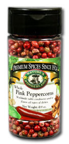 Peppercorns, Pink - Whole, 0.9 oz jar
