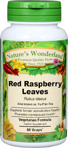 Red Raspberry Leaf Capsules - 500 mg , 60 Veg Caps (Rubus idaeus)