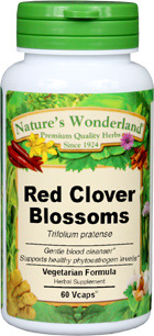 Red Clover Blossoms Capsules - 450 mg, 60 Veg Capsules (Trifolium pratense)