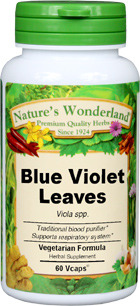 Violet Leaf, Blue, Capsules - 525 mg, 60 Veg Capsules (Viola odorata)
