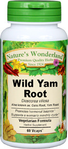 Wild Yam Root Capsules - 575 mg, 60 Veg Capsules  (Dioscorea villosa)
