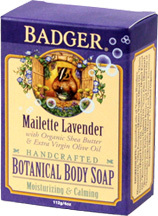 CLEARANCE: Maillette Lavender Botanical Body Soap Bar, 4 oz/112g (W.S. Badger Co.)