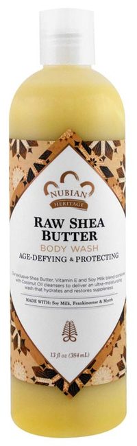 Raw Shea Butter Body Wash, 13 fl oz / 384 ml (Nubian Heritage)