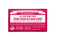 Dr. Bronner's Castile Bar Soap - Rose, 5 oz