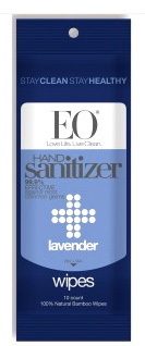 EO&reg; Hand Sanitizer Wipes - Lavender, 10 Count (EO Products)