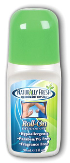 Naturally Fresh Crystal Deodorant Roll-On, Fragrance Free, 3 fl oz / 90ml 
