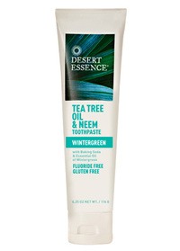 Tea Tree Oil &amp; Neem Toothpaste - Wintergreen, 6.25 oz / 176g (Desert Essence)
