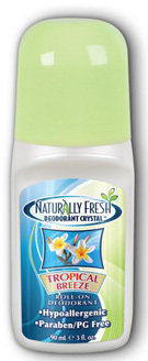 Naturally Fresh Crystal Deodorant Roll-On, Tropical Breeze, 3 fl oz 