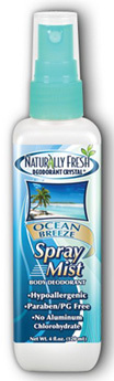 Naturally Fresh Crystal Deodorant Spray Mist - Ocean Breeze, 4 fl oz