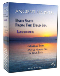 Dead Sea Bath Salts - Lavender,  1 Lb (Ancient Secrets)