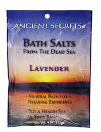 Dead Sea Bath Salts - Lavender, 4 oz (Ancient Secrets)