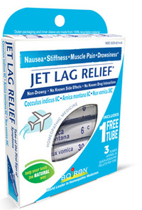Jet Lag Relief, 4 tubes - approx. 80 pellets each (Boiron)