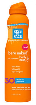 Bare Naked Body Mist Spray Sunscreen - SPF 30, 6 fl oz (Kiss My Face)
