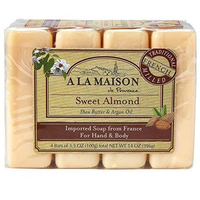 Hand &amp; Body Soap - Sweet Almond, 4-pack / 3.5 oz each (A La Maison)