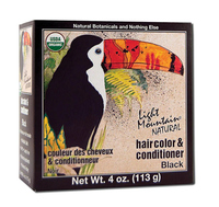 Natural Hair Color &amp; Conditioner - Black, 4 oz (Light Mountain)