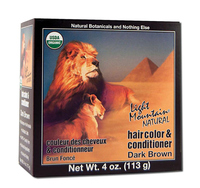 Natural Hair Color &amp; Conditioner - Dark Brown, 4 oz (Light Mountain)