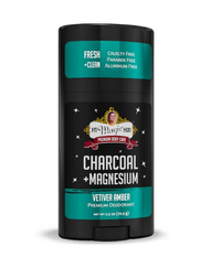Charcoal + Magnesium Deodorant - Vetiver, 2.5 oz (Magic Mud)