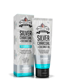 Silver Charcoal + Coconut Oil Toothpaste - Spearmint, 4 oz (My Magic Mud)