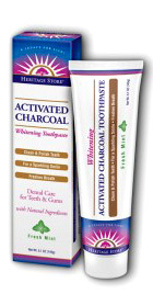 Activated Charcoal Whitening Toothpaste - Fresh Mint, 5.1 oz (Heritage Store)