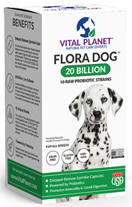 FLORA DOG&#153; Probiotics 20 Billion 30 capsules (Vital Planet)