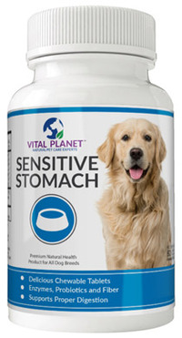 Sensitive Stomach For Dogs, 60 chicken flavored chewable tablets (Vital Planet)