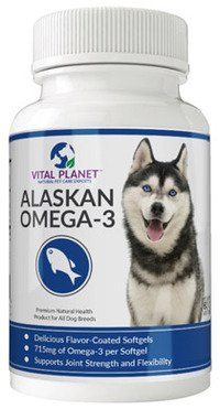 Alaskan Omega-3 For Dogs, 60 chicken flavored sotgels (Vital Planet)