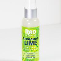 Bergamot Lime Natural Deodorant Spray, 2 oz (Rad Soap Co.)
