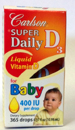 Super Daily D3 For Baby - 400 IU, 0.37 fl oz /10.98ml (Carlson Labs)