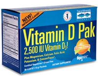 Vitamin D Pak - 2500 IU, 30 (0.28 oz) packets, Orange Cream (Trace Minerals Research)