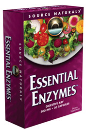 CLEARANCE SALE: Essential Enzymes Digestive Aid - 500 mg, 30 capsules (Source Naturals)