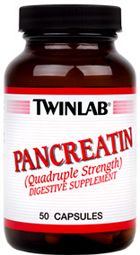 CLEARANCE SALE: Pancreatin - 500 mg, 50 capsules (Twinlab)