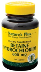 Betaine Hydrochloride -  600 mg, 90 tablets (Nature's Plus)