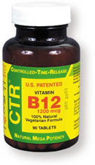 Vitamin B12 CTR&reg; - 1200 mcg, 90 tablets (Bioenergy)